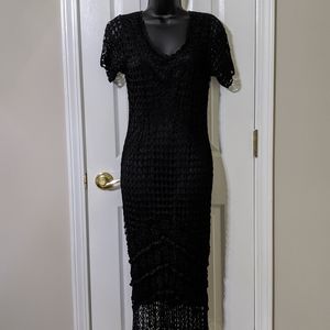 Kroshetta by Papillon crochet top black dress